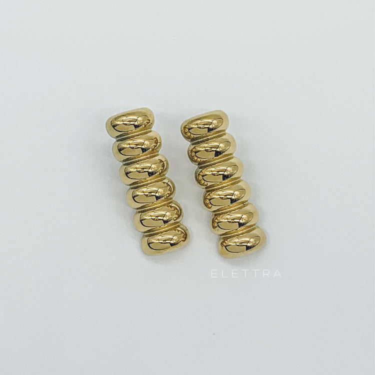 Gold Statement Stud Earrings