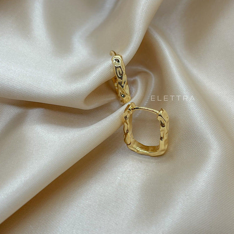Small Gold U-Shape Huggie Earrings