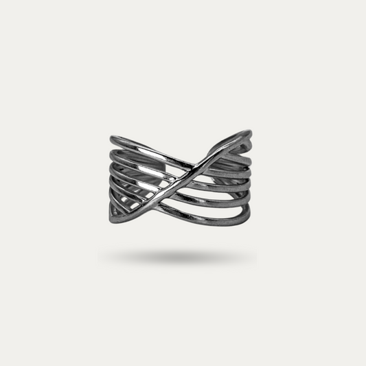 multi-strand silver ring