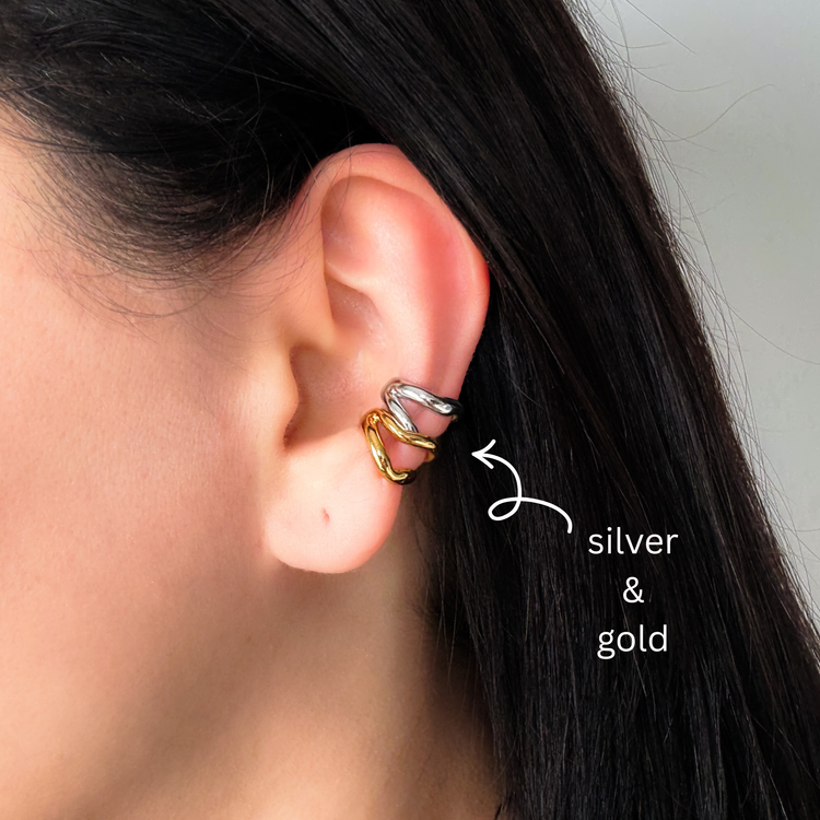 Gold Wave Ear Cuff