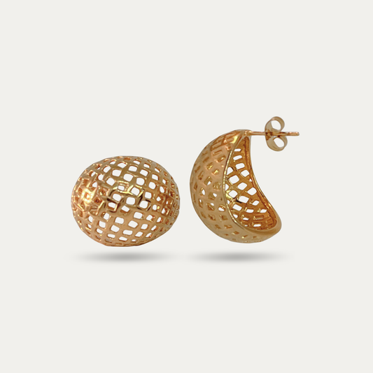 Woven Dome Stud Earrings