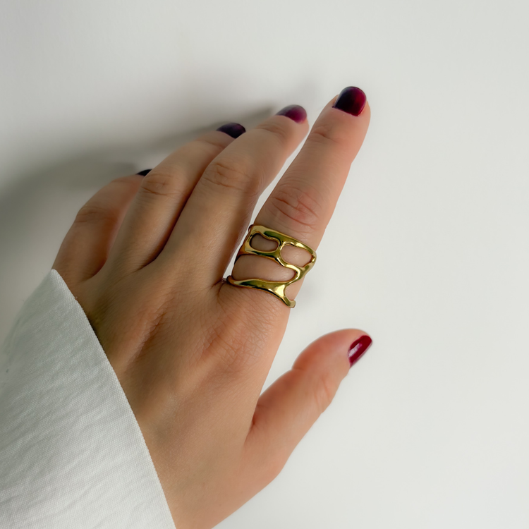 Gold Wave Ring