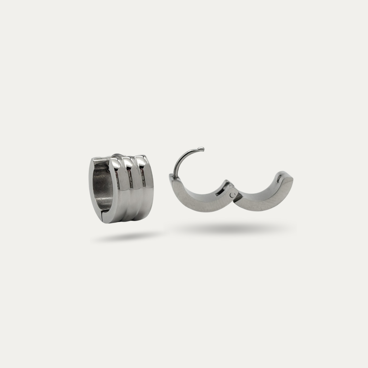 Silver Minimalistic Huggie Earrings