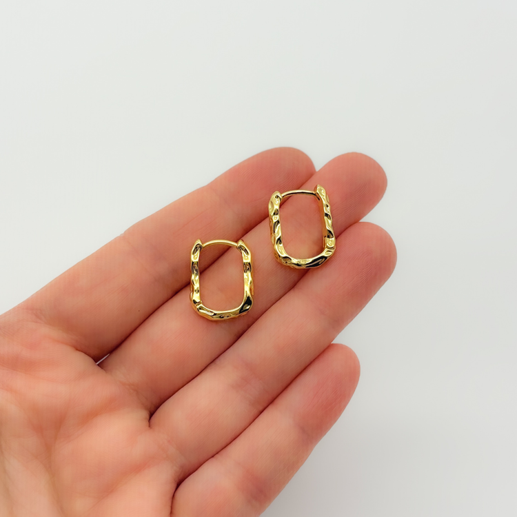 Small Gold U-Shape Huggie Earrings