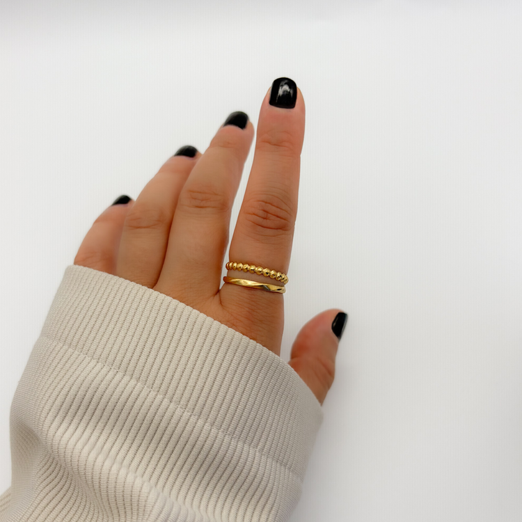 Two Band Gold Stacking Ring