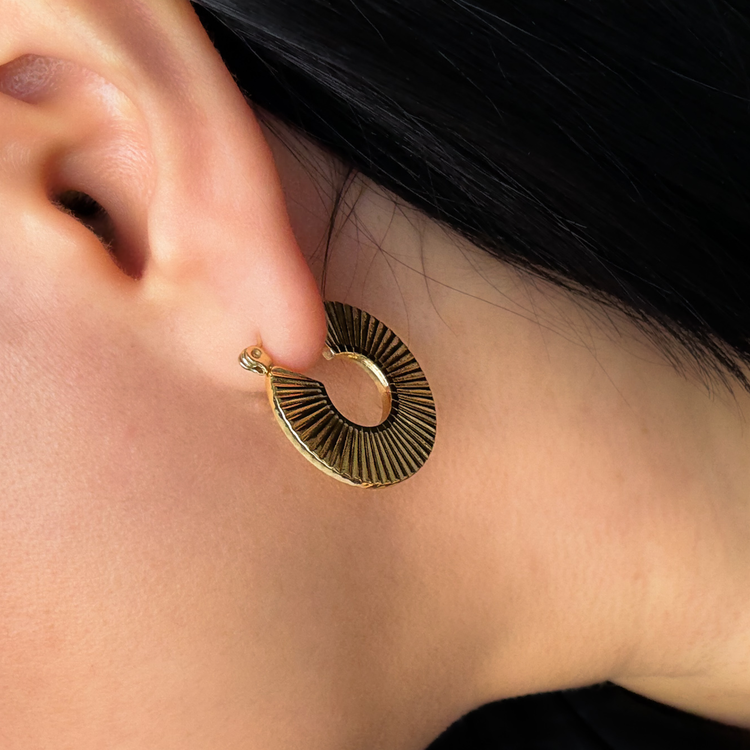 Gold Statement Hoop Earrings