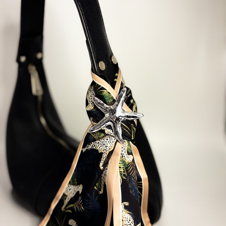 Silver Starfish Brooch Pin