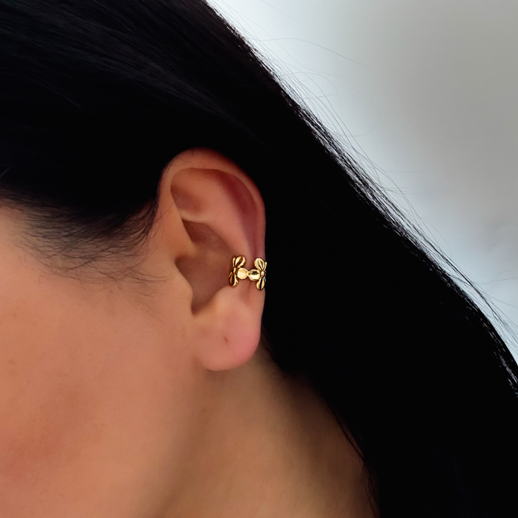 Gold Flower Ear Cuff