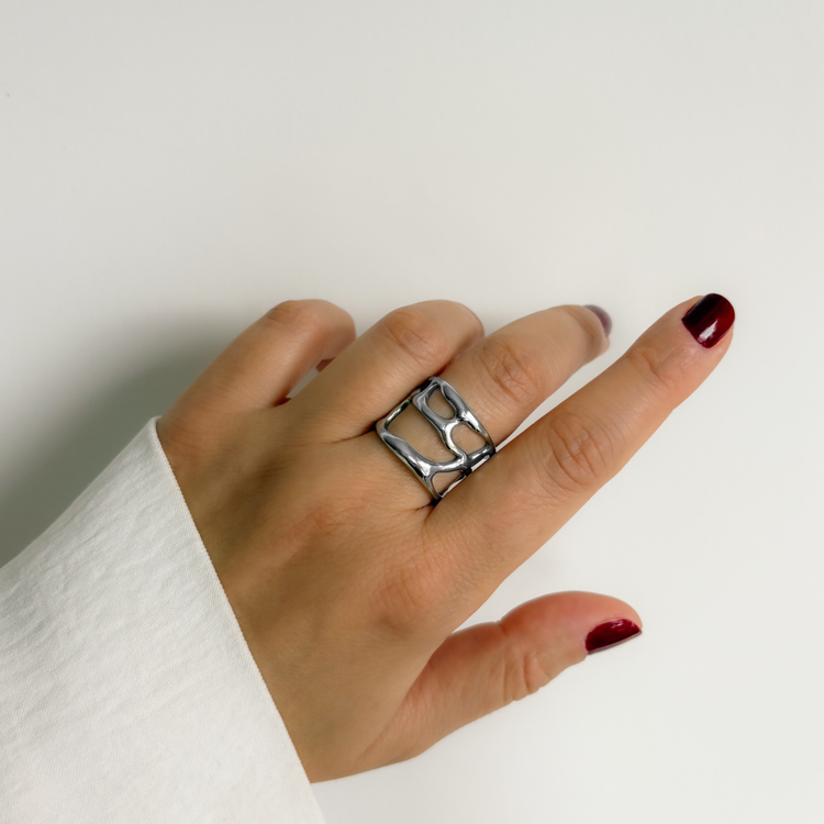 Silver Wave Ring