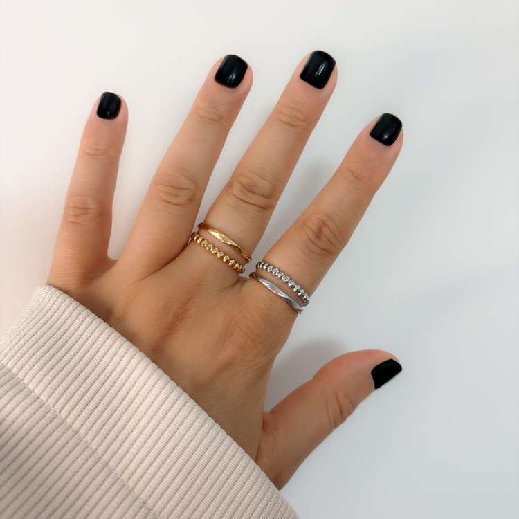 Two Band Gold Stacking Ring