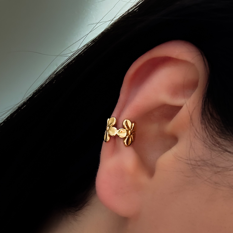 Gold Flower Ear Cuff