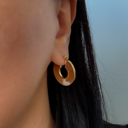 Gold Statement Hoop Earrings