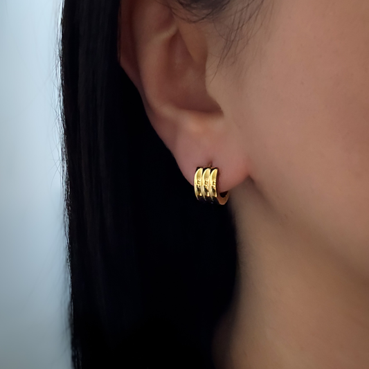 Gold Minimalistic Huggie Earrings
