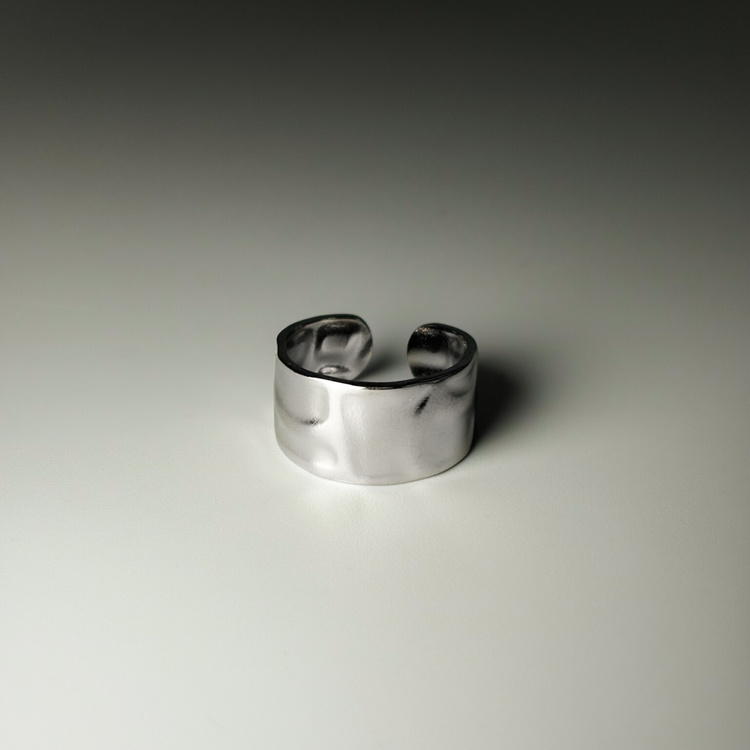 Silver Cigar Band Ring
