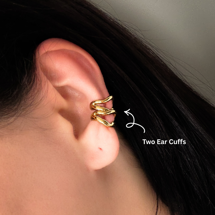 Gold Wave Ear Cuff