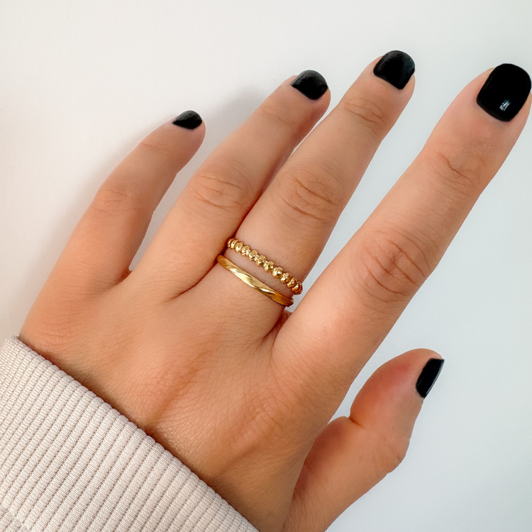 Two Band Gold Stacking Ring