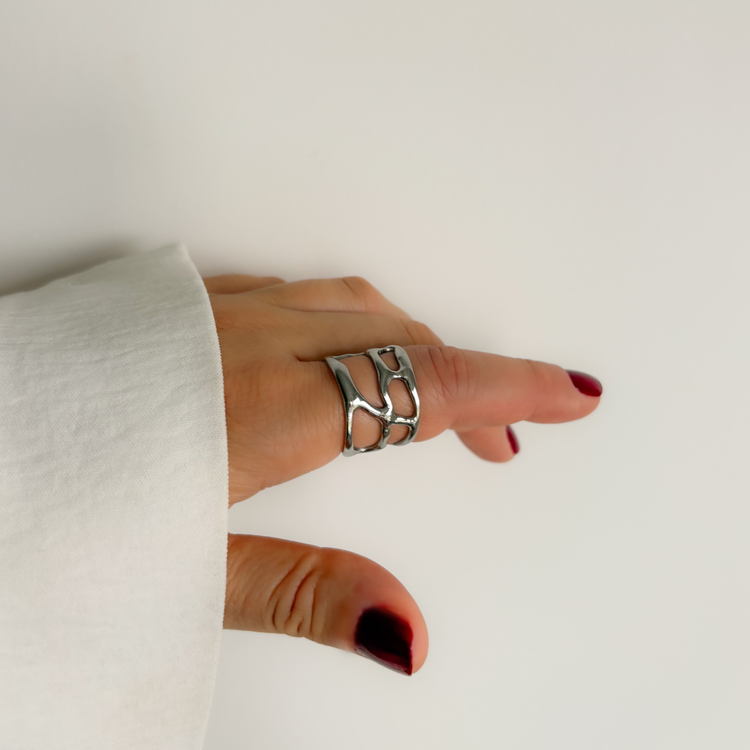 Silver Wave Ring