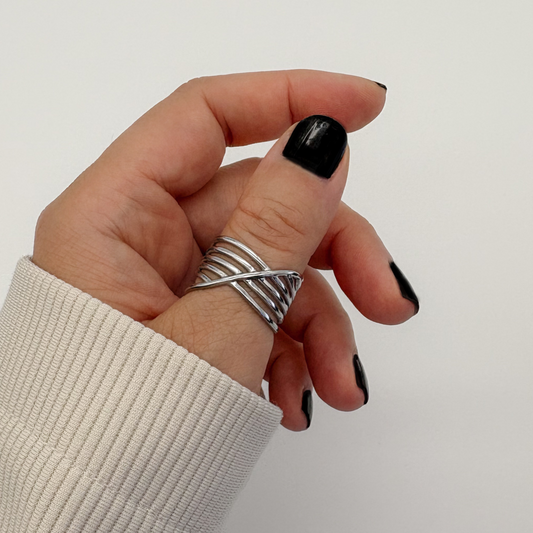multi-strand silver ring
