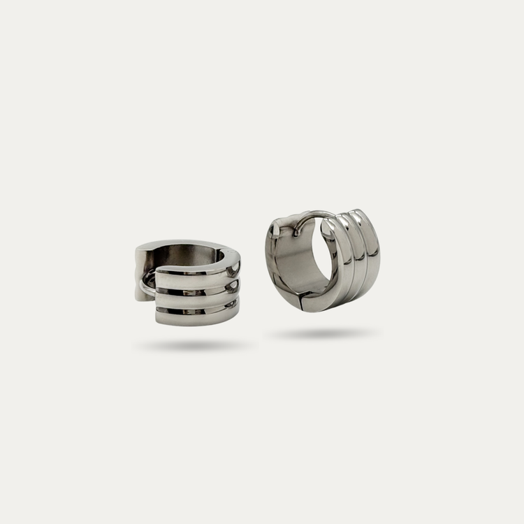Silver Minimalistic Huggie Earrings