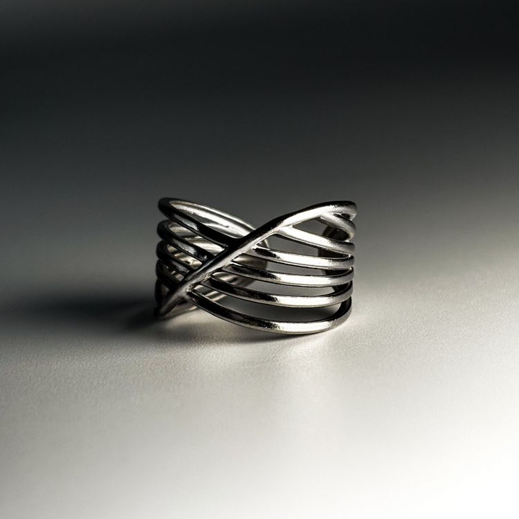 multi-strand silver ring