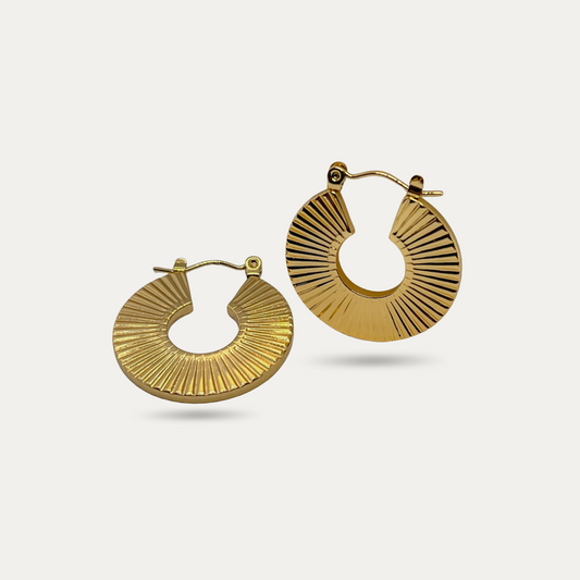 Gold Statement Hoop Earrings