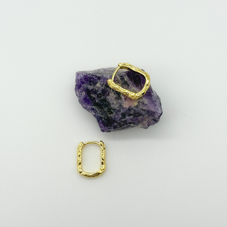 Small Gold U-Shape Huggie Earrings