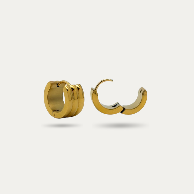 Gold Minimalistic Huggie Earrings