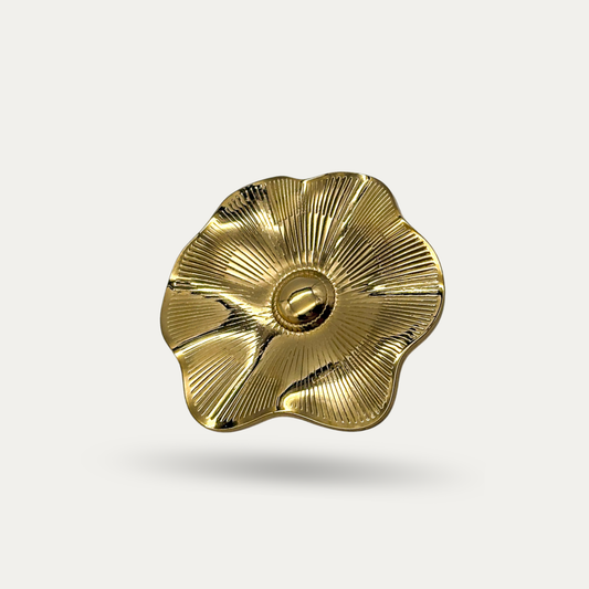 Gold Flower Brooch Pin