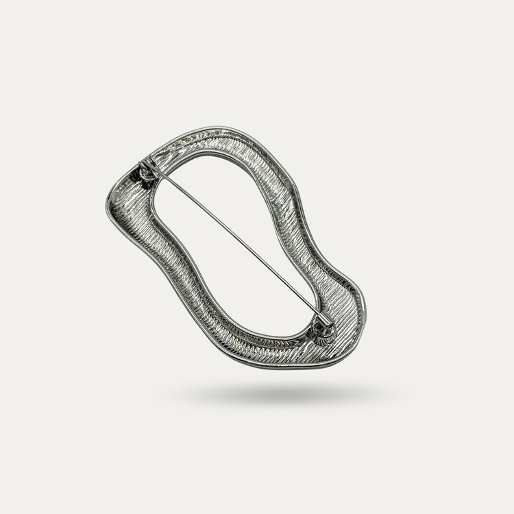 Abstract Silver Brooch Pin