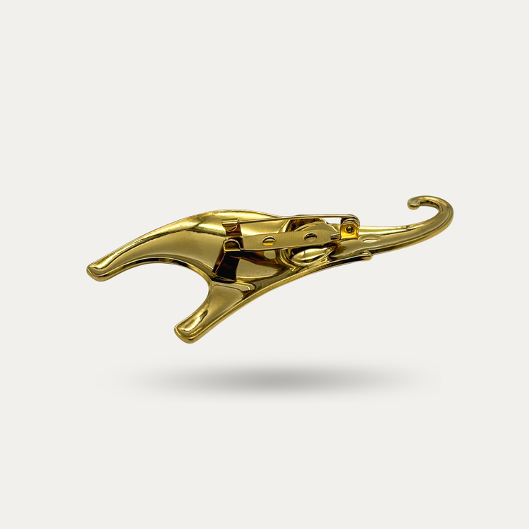 Gold Elephant Brooch Pin