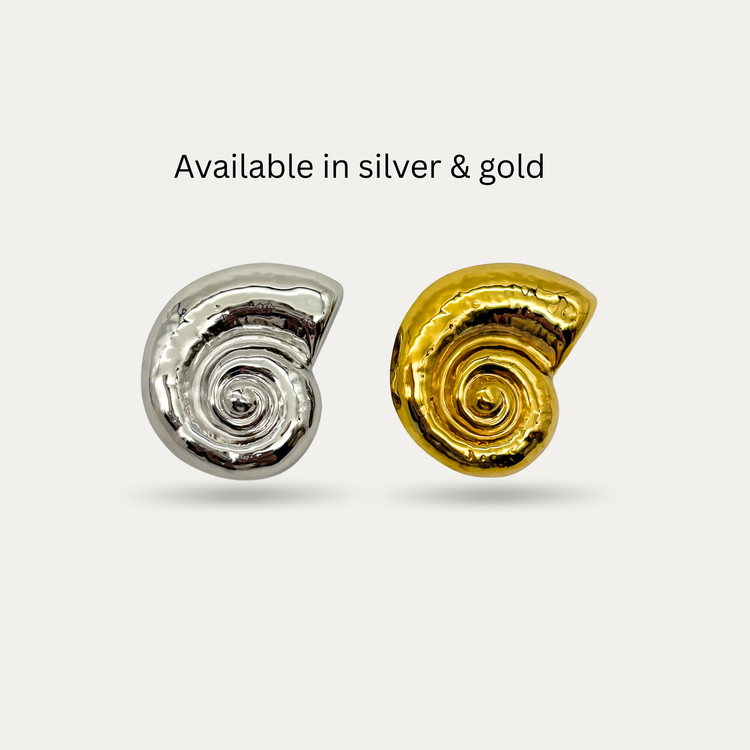 Chunky Shell Brooch Pin