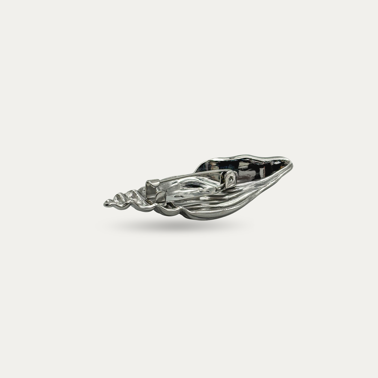 Silver Shell Brooch Pin