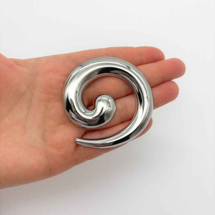 Silver Spiral Brooch Pin