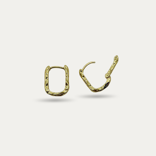 Small Gold U-Shape Huggie Earrings