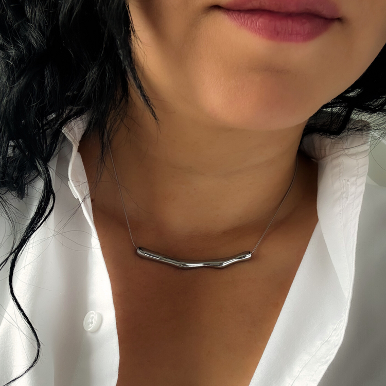 Silver Wave Necklace