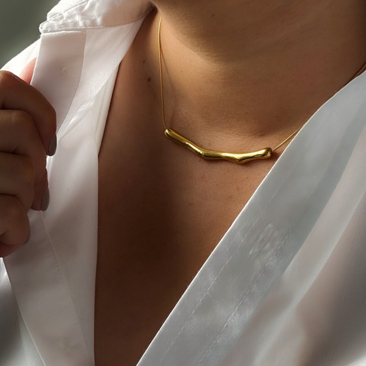 Gold Wave Necklace