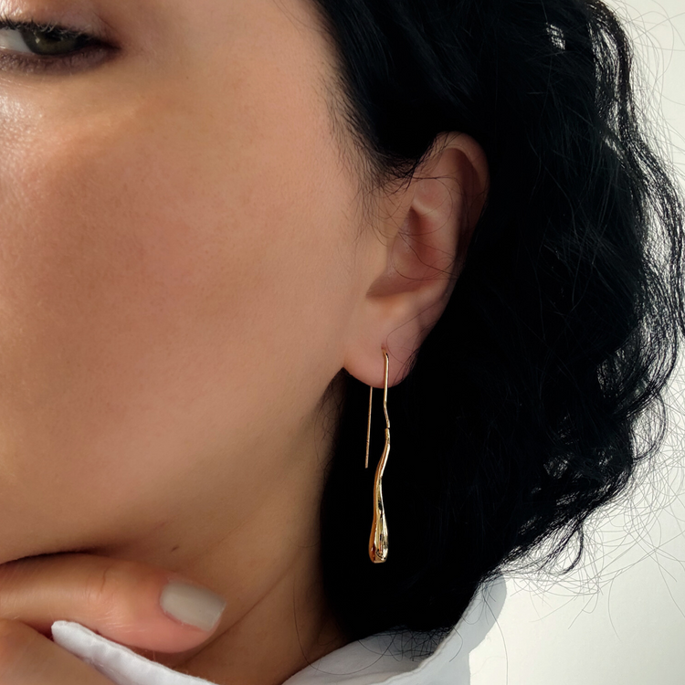 Gold Drip Dangle Earrings