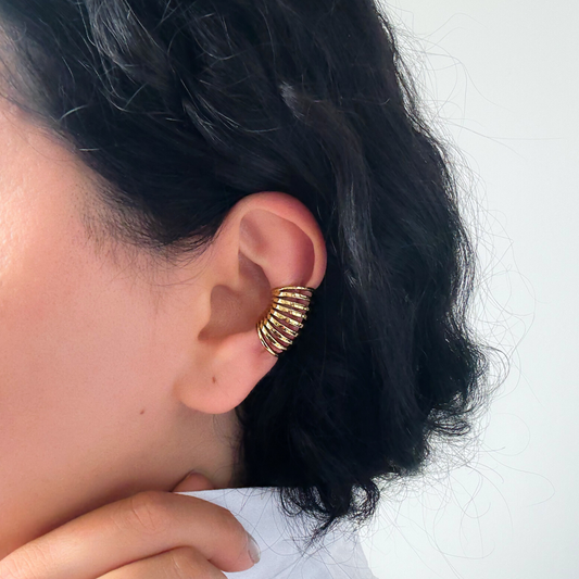 Gold-Plated Wide Ear cuff