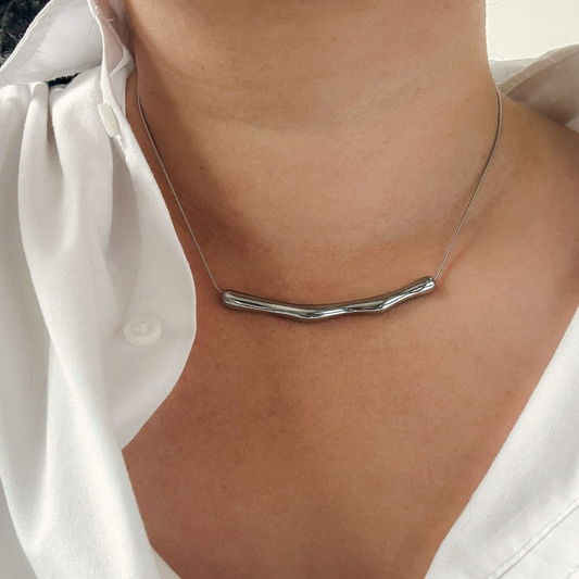 Silver Wave Necklace