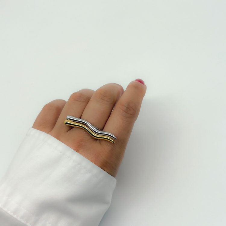 Gold Wave Ring