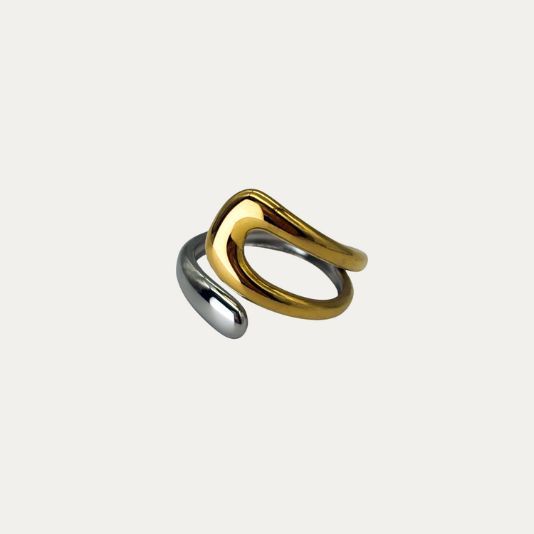DUAL-TONE WRAP RING