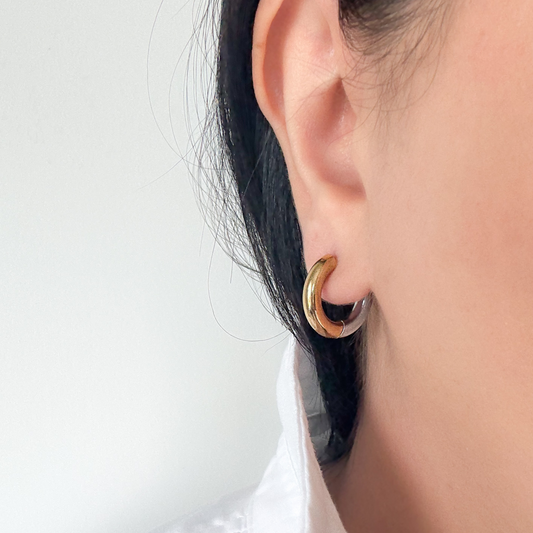 Dual-Tone Small Hoops