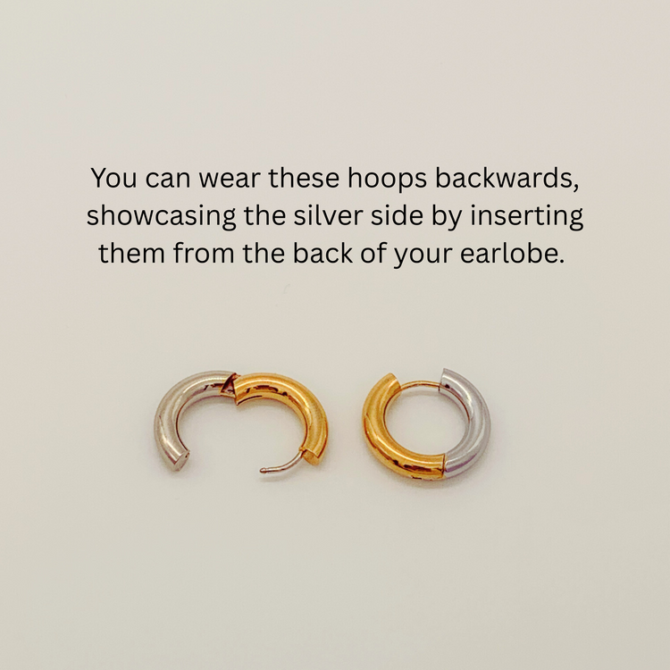 Dual-Tone Small Hoops