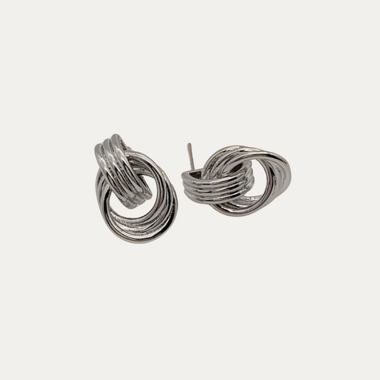 Silve Door-Knocker Stud Earrings