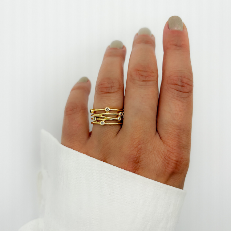 Multi-Band Gold Ring