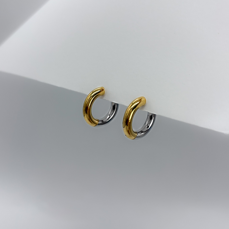 Dual-Tone Small Hoops