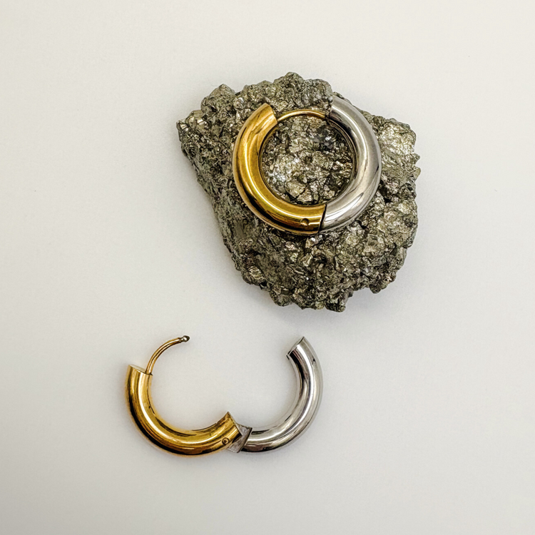 Dual-Tone Small Hoops
