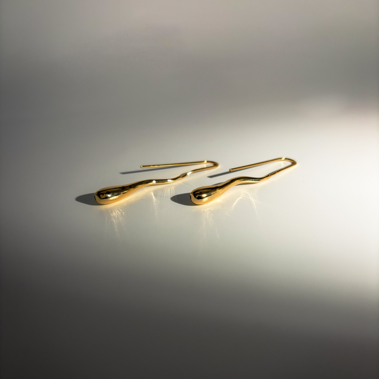 Gold Drip Dangle Earrings