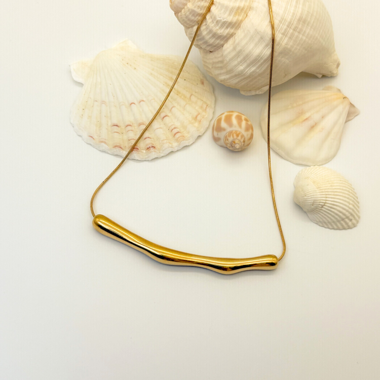 Gold Wave Necklace