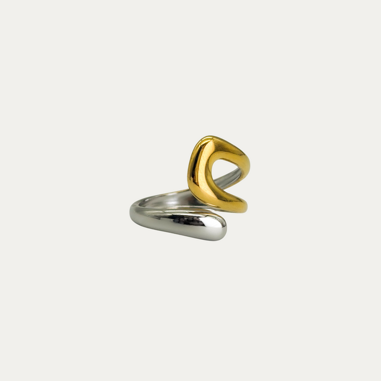 DUAL-TONE WRAP RING